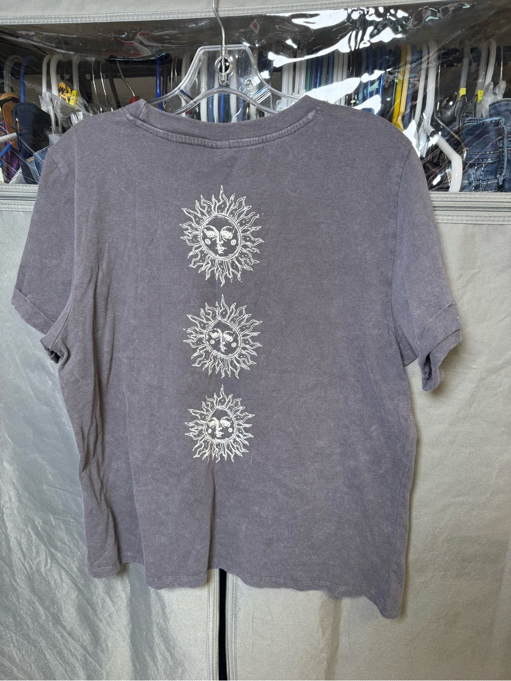 Electric Pink Gray Sun & Moon Graphic Tee - Picture 2 of 5
